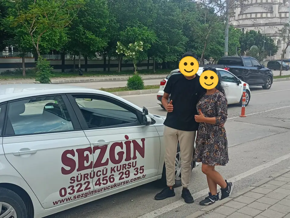 Ders sonrası kursiyerimiz ve eğitim aracımız